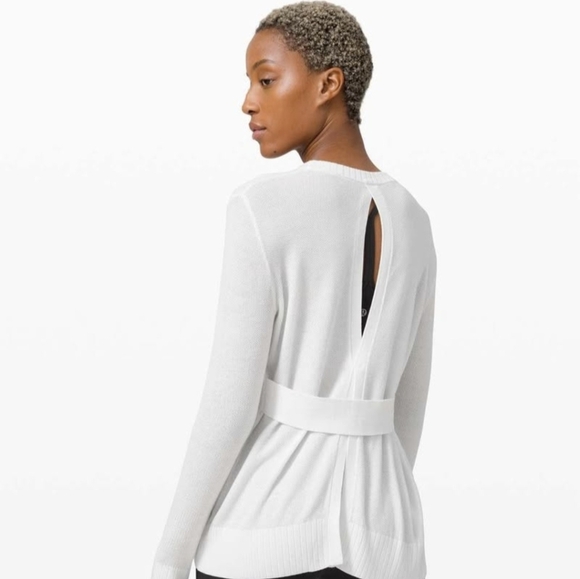 Lululemon Athletica Sincerely Yours Cream Long Sleeve Sweater - Picture 3 of 4
